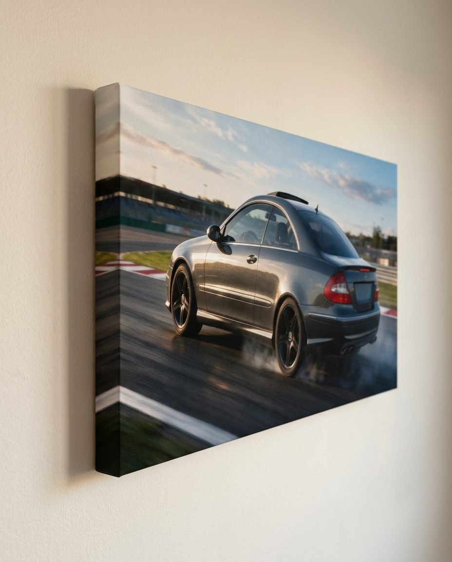 Leinwand auf Keilrahmen von der Seite