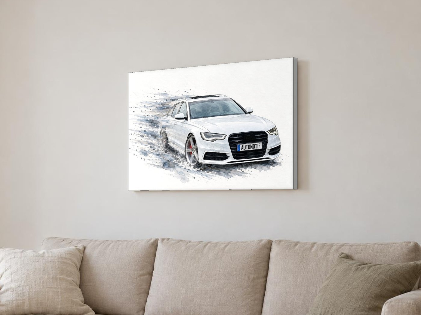 Dein Bild als Leinwand über dem Sofa