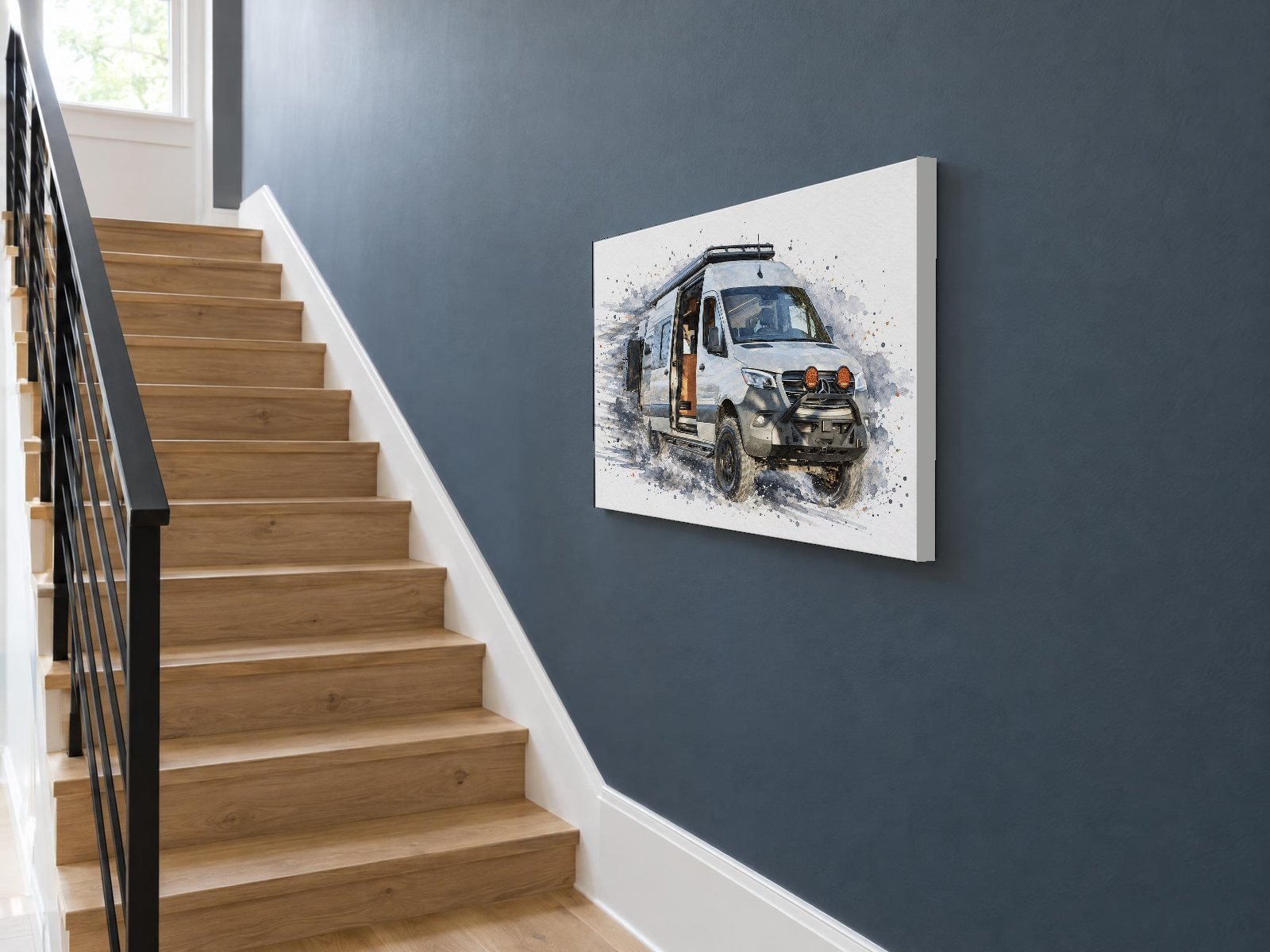 Leinwand auf Keilrahmen von der Seite
